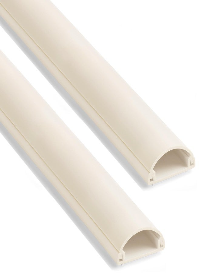 ZhiYo Cord Hider for 1-2 Cords, Cable Hider 39in(3X L13in), Self-Adhesive Cord Covers for Wires on Wall, Wire Cover Wall Mount TV, Cable Raceway Beige, W1in x H0.45in - Image 1
